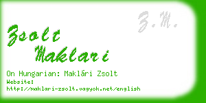 zsolt maklari business card